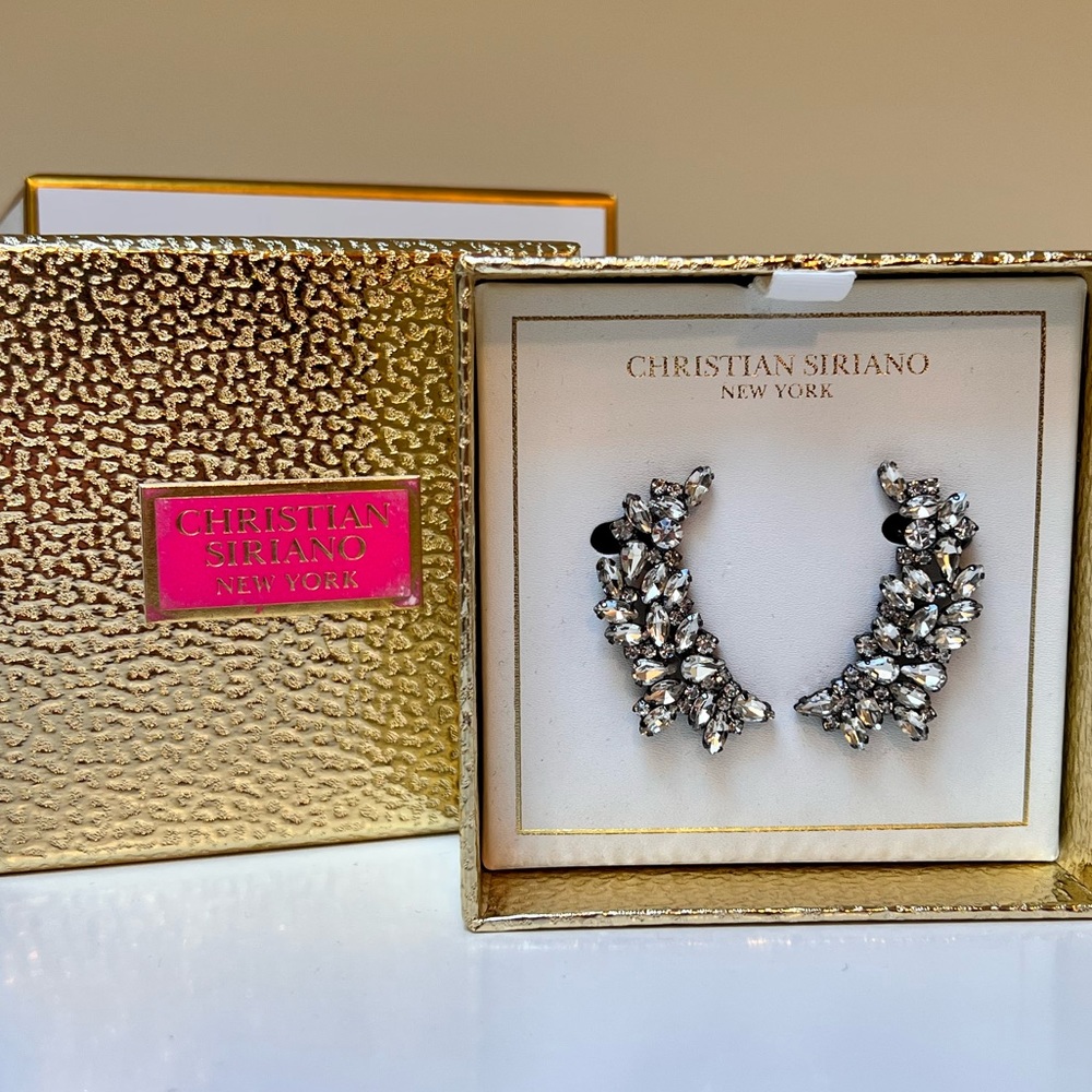 Christian Siriano Silver Dazzling Earrings